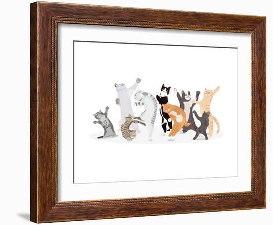 Dancing Cat-Hanna Melin-Framed Giclee Print