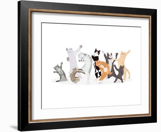 Dancing Cat-Hanna Melin-Framed Giclee Print