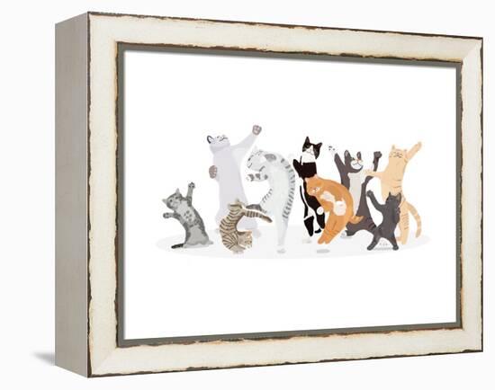 Dancing Cat-Hanna Melin-Framed Premier Image Canvas