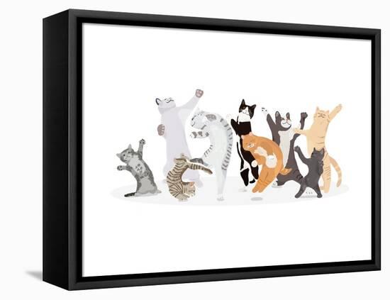 Dancing Cat-Hanna Melin-Framed Premier Image Canvas