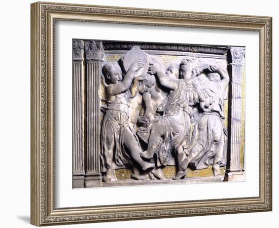 Dancing Cherubs, Detail from External Pulpit of Cathedral of Prato-Donatello-Framed Giclee Print