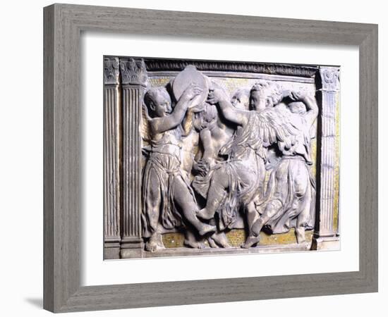 Dancing Cherubs, Detail from External Pulpit of Cathedral of Prato-Donatello-Framed Giclee Print