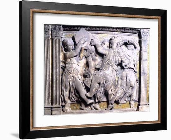 Dancing Cherubs, Detail from External Pulpit of Cathedral of Prato-Donatello-Framed Giclee Print