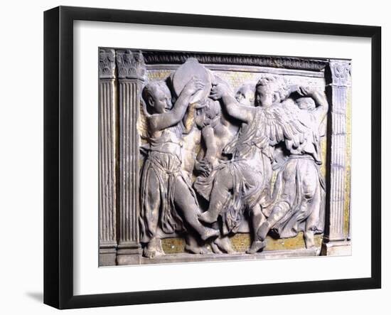 Dancing Cherubs, Detail from External Pulpit of Cathedral of Prato-Donatello-Framed Giclee Print