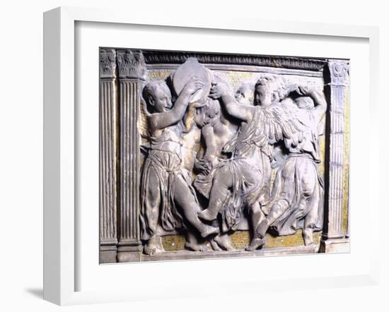 Dancing Cherubs, Detail from External Pulpit of Cathedral of Prato-Donatello-Framed Giclee Print