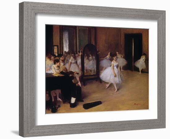 Dancing Class (Classe De Danse), about 1871-Edgar Degas-Framed Giclee Print