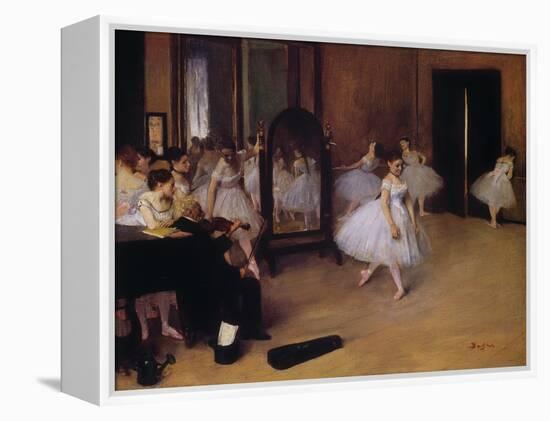 Dancing Class (Classe De Danse), about 1871-Edgar Degas-Framed Premier Image Canvas