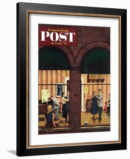 "Dancing Class" Saturday Evening Post Cover, May 10, 1952-Stevan Dohanos-Framed Giclee Print