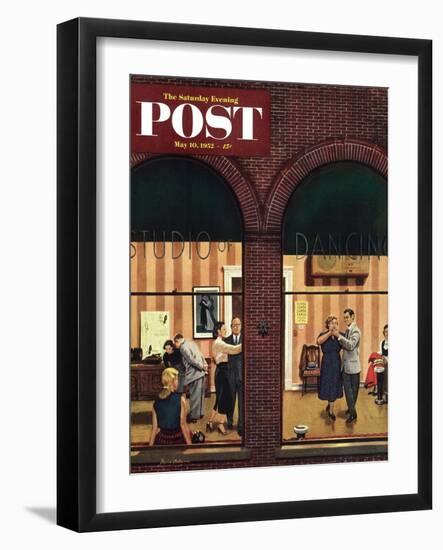 "Dancing Class" Saturday Evening Post Cover, May 10, 1952-Stevan Dohanos-Framed Giclee Print