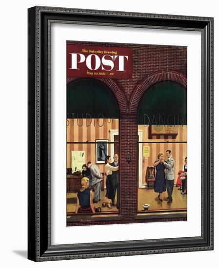 "Dancing Class" Saturday Evening Post Cover, May 10, 1952-Stevan Dohanos-Framed Giclee Print