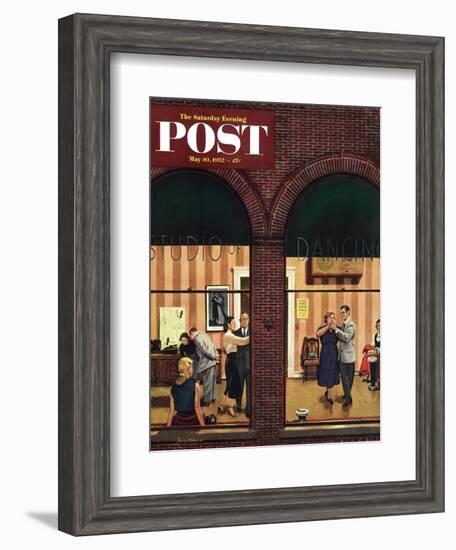 "Dancing Class" Saturday Evening Post Cover, May 10, 1952-Stevan Dohanos-Framed Giclee Print