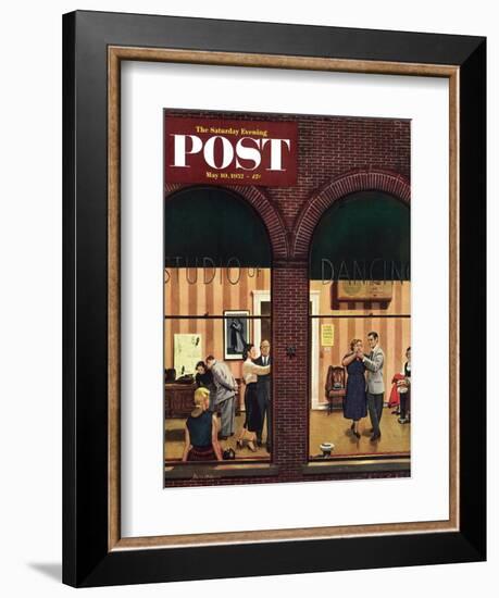 "Dancing Class" Saturday Evening Post Cover, May 10, 1952-Stevan Dohanos-Framed Giclee Print