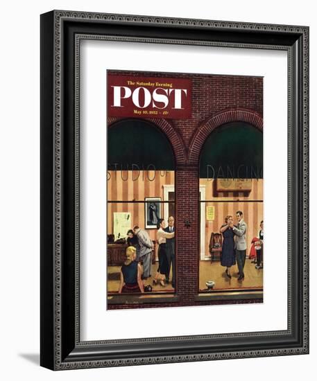 "Dancing Class" Saturday Evening Post Cover, May 10, 1952-Stevan Dohanos-Framed Giclee Print