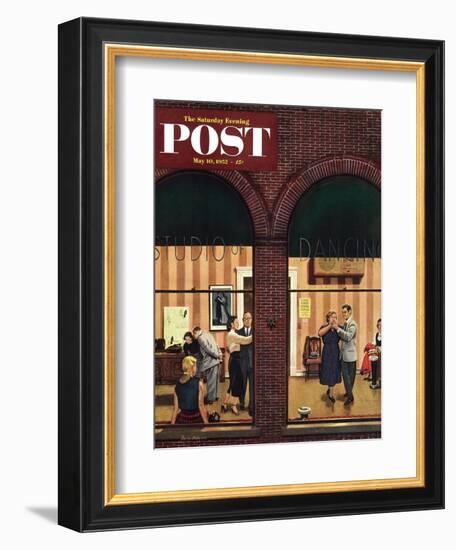 "Dancing Class" Saturday Evening Post Cover, May 10, 1952-Stevan Dohanos-Framed Giclee Print