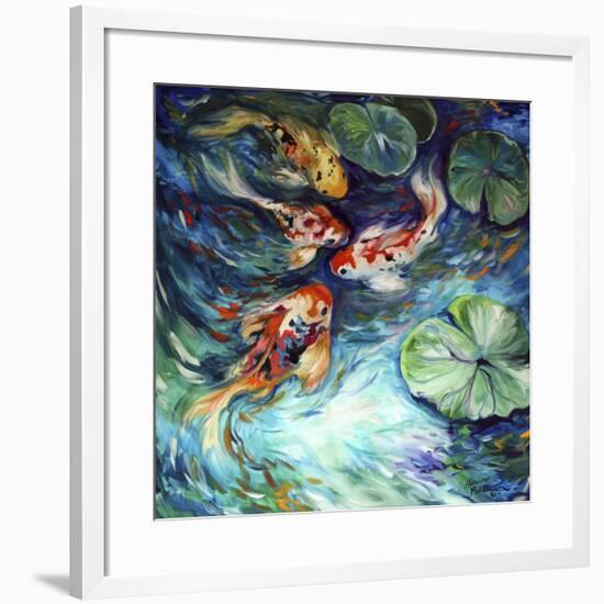 Dancing Colors Koi-Marcia Baldwin-Framed Art Print