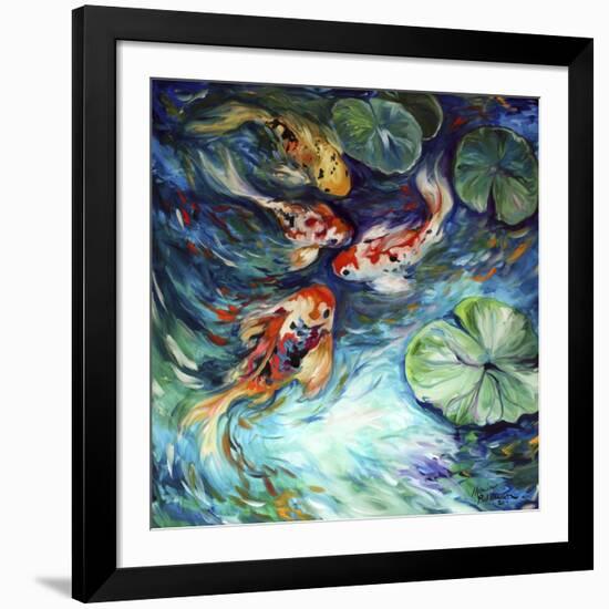 Dancing Colors Koi-Marcia Baldwin-Framed Art Print