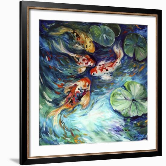 Dancing Colors Koi-Marcia Baldwin-Framed Art Print