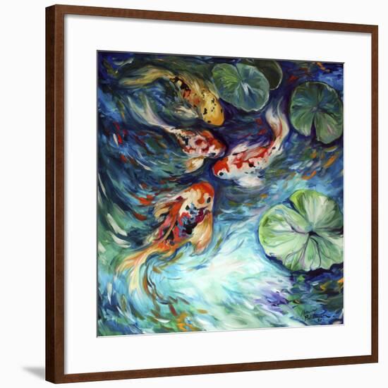 Dancing Colors Koi-Marcia Baldwin-Framed Art Print