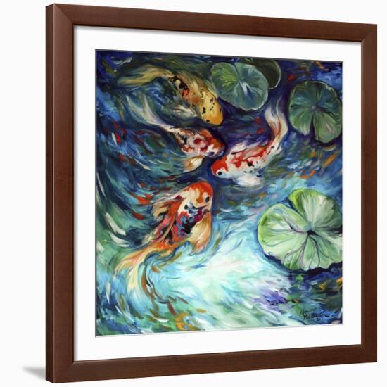 Dancing Colors Koi-Marcia Baldwin-Framed Art Print