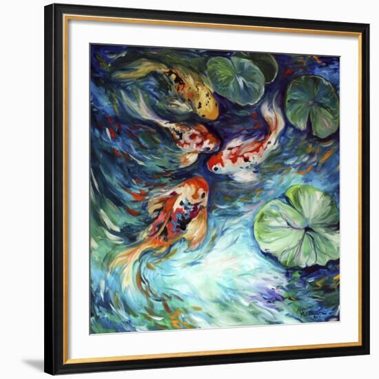 Dancing Colors Koi-Marcia Baldwin-Framed Art Print