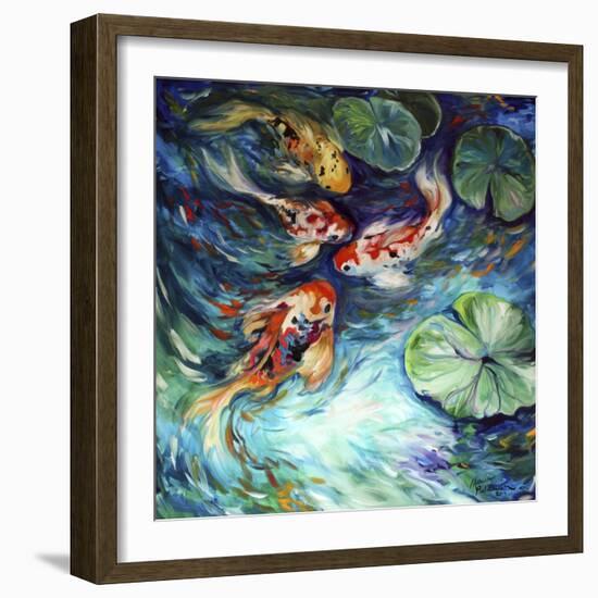 Dancing Colors Koi-Marcia Baldwin-Framed Premium Giclee Print