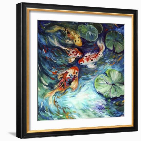 Dancing Colors Koi-Marcia Baldwin-Framed Premium Giclee Print