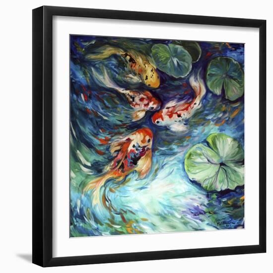 Dancing Colors Koi-Marcia Baldwin-Framed Art Print