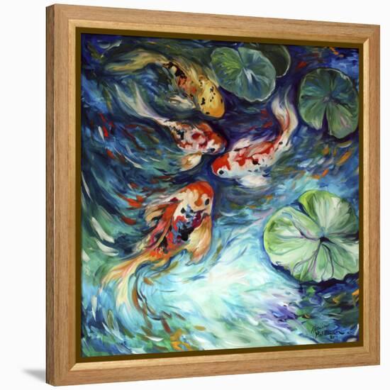 Dancing Colors Koi-Marcia Baldwin-Framed Stretched Canvas