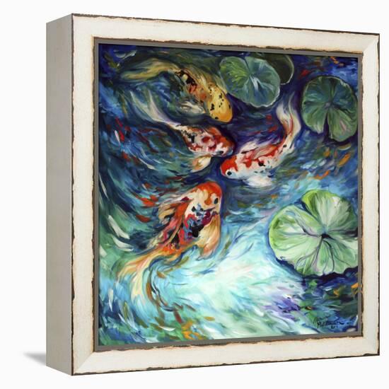 Dancing Colors Koi-Marcia Baldwin-Framed Stretched Canvas
