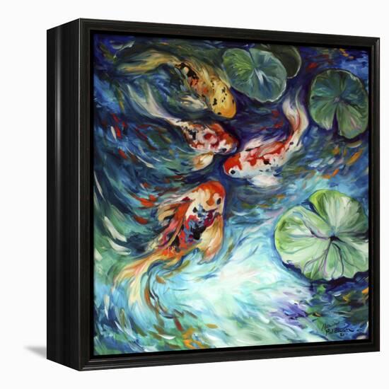 Dancing Colors Koi-Marcia Baldwin-Framed Stretched Canvas