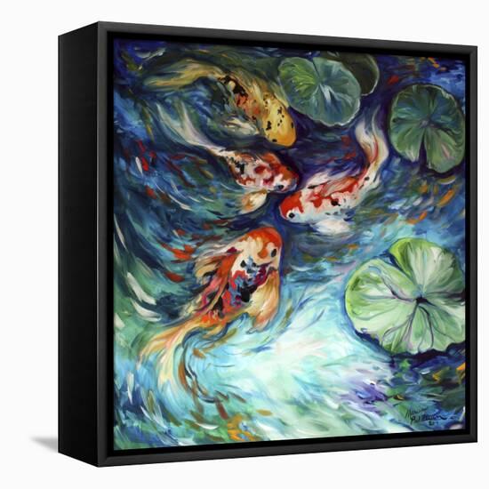 Dancing Colors Koi-Marcia Baldwin-Framed Stretched Canvas