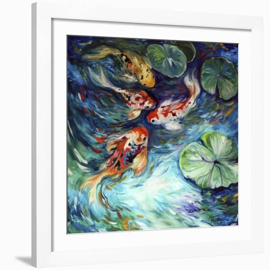 Dancing Colors Koi-Marcia Baldwin-Framed Giclee Print