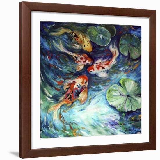 Dancing Colors Koi-Marcia Baldwin-Framed Giclee Print