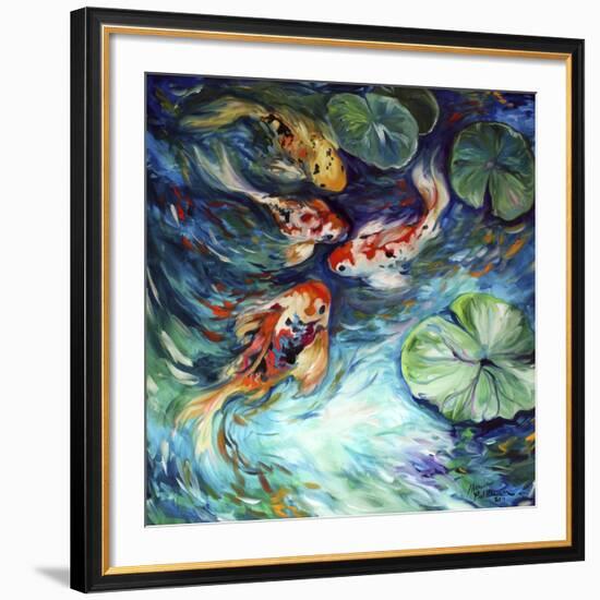 Dancing Colors Koi-Marcia Baldwin-Framed Giclee Print