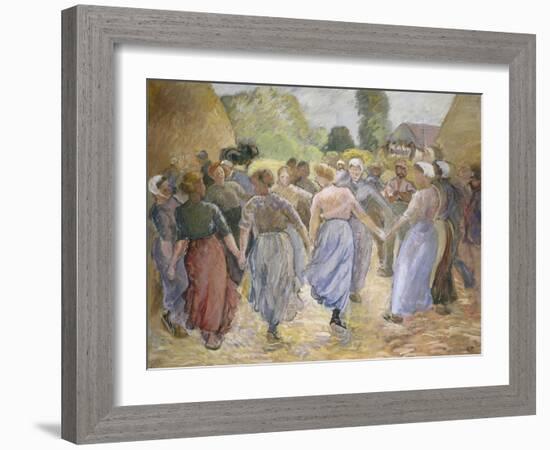 Dancing Countrywomen-Camille Pissarro-Framed Giclee Print