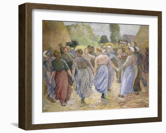 Dancing Countrywomen-Camille Pissarro-Framed Giclee Print