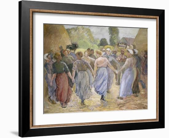 Dancing Countrywomen-Camille Pissarro-Framed Giclee Print