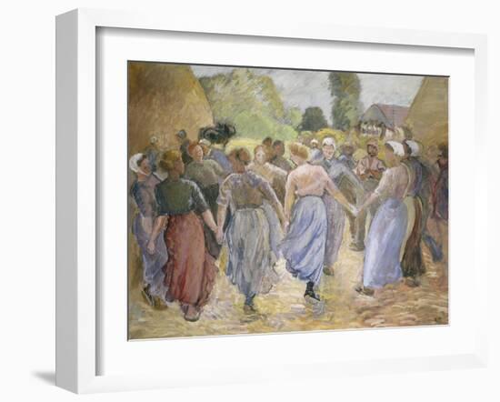 Dancing Countrywomen-Camille Pissarro-Framed Giclee Print