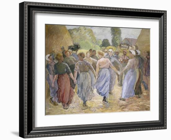 Dancing Countrywomen-Camille Pissarro-Framed Giclee Print