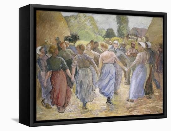 Dancing Countrywomen-Camille Pissarro-Framed Premier Image Canvas