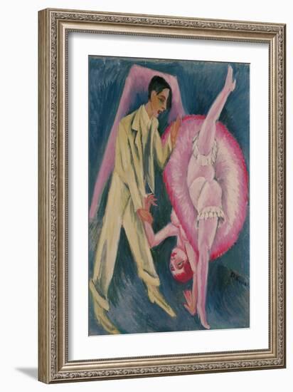 Dancing Couple, 1914 (Oil on Canvas)-Ernst Ludwig Kirchner-Framed Giclee Print