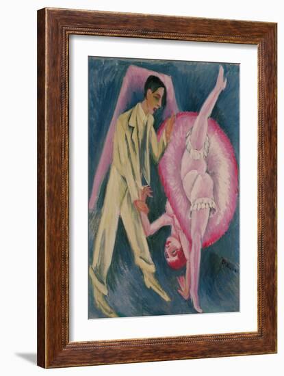 Dancing Couple, 1914 (Oil on Canvas)-Ernst Ludwig Kirchner-Framed Giclee Print