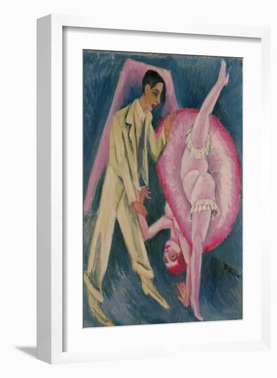 Dancing Couple, 1914 (Oil on Canvas)-Ernst Ludwig Kirchner-Framed Giclee Print