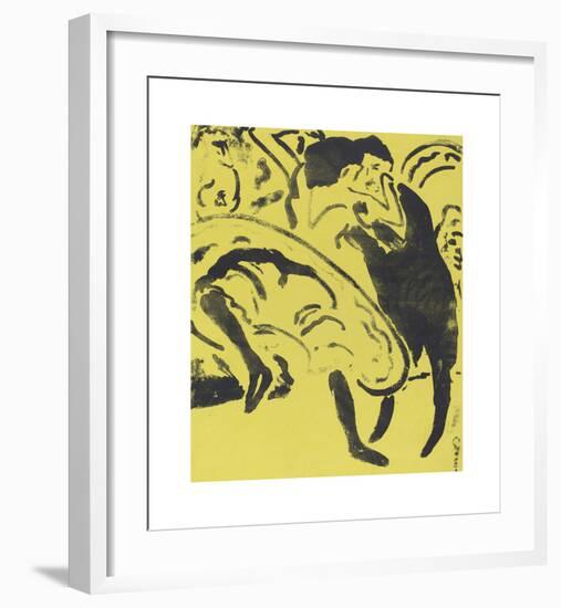 Dancing Couple-Ernst Ludwig Kirchner-Framed Premium Giclee Print