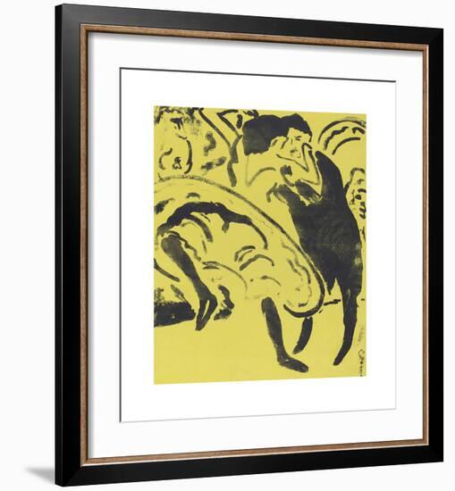 Dancing Couple-Ernst Ludwig Kirchner-Framed Premium Giclee Print