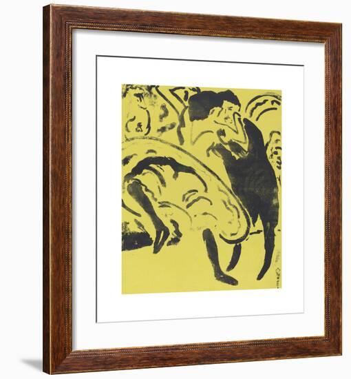 Dancing Couple-Ernst Ludwig Kirchner-Framed Premium Giclee Print