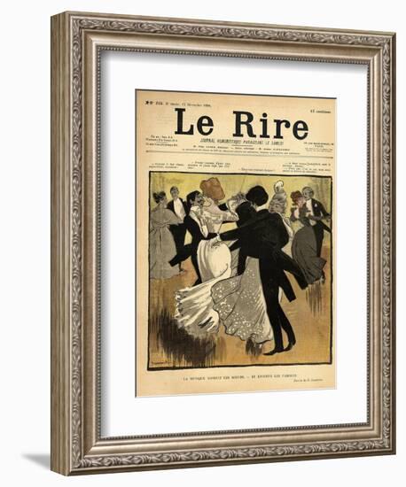 Dancing Couples, from the Front Cover of 'Le Rire', 17th December 1898-Jeanniot-Framed Giclee Print