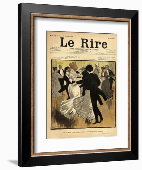 Dancing Couples, from the Front Cover of 'Le Rire', 17th December 1898-Jeanniot-Framed Giclee Print