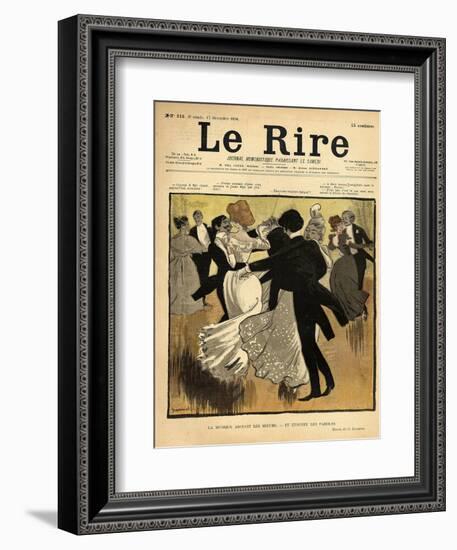 Dancing Couples, from the Front Cover of 'Le Rire', 17th December 1898-Jeanniot-Framed Giclee Print