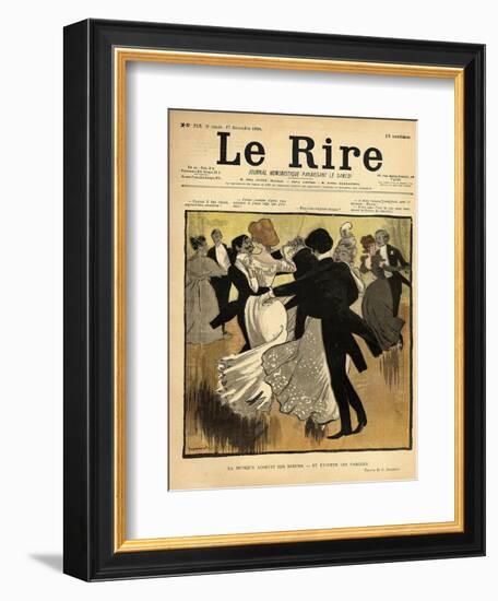 Dancing Couples, from the Front Cover of 'Le Rire', 17th December 1898-Jeanniot-Framed Giclee Print